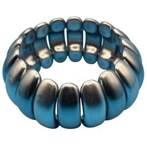 Chunky Stretchy Silver Bracelet